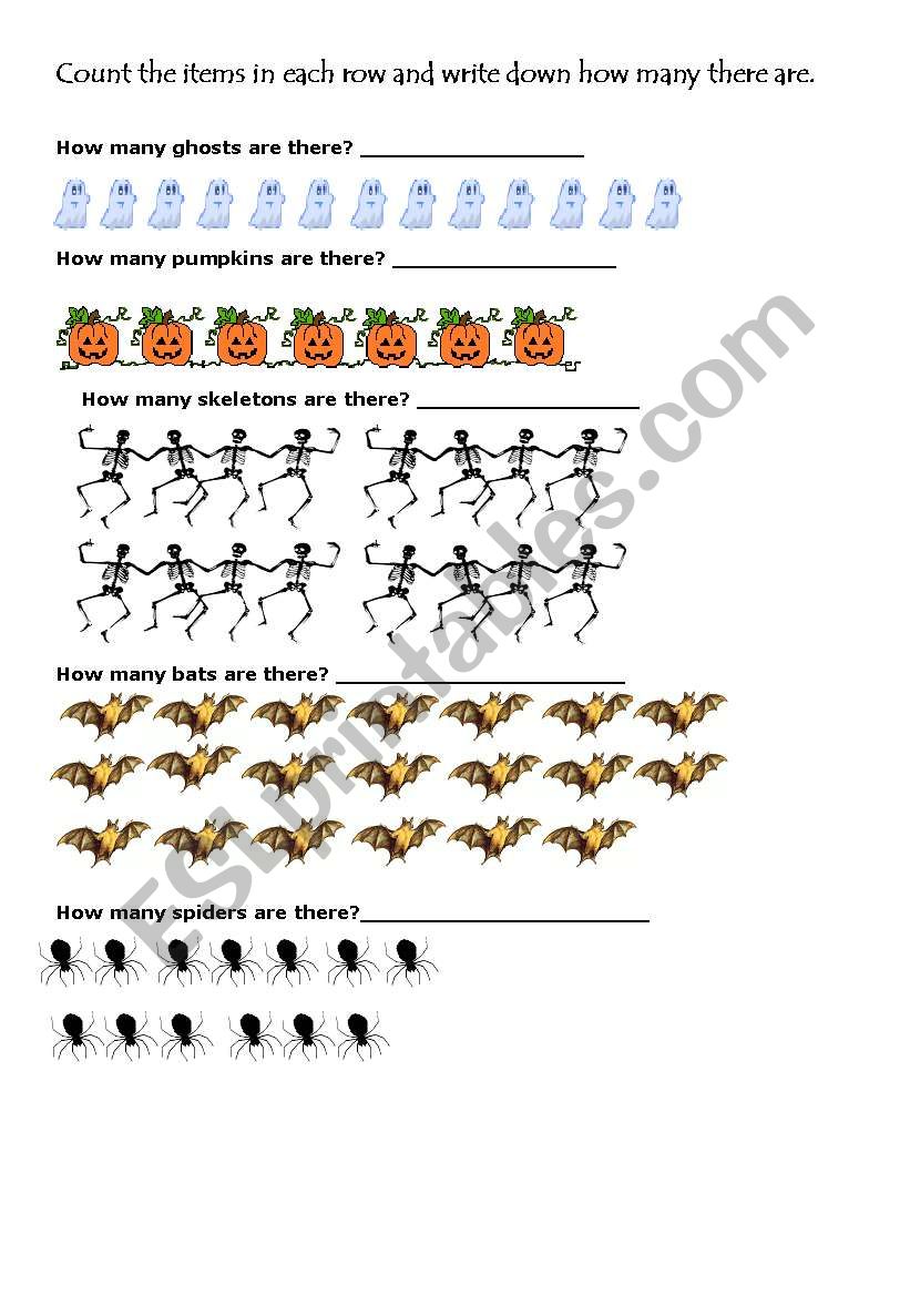 halloween worksheet