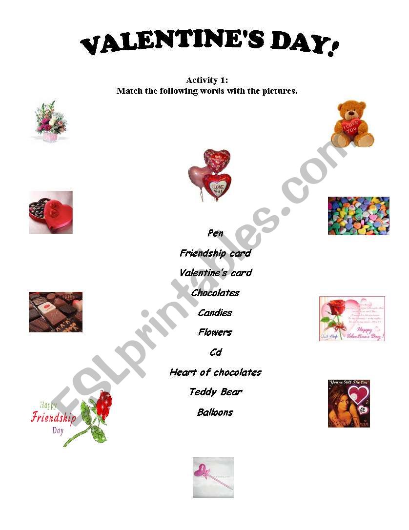 Valentines Day worksheet