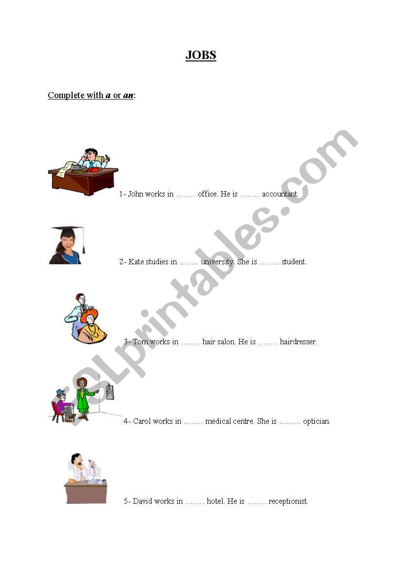 jobs worksheet