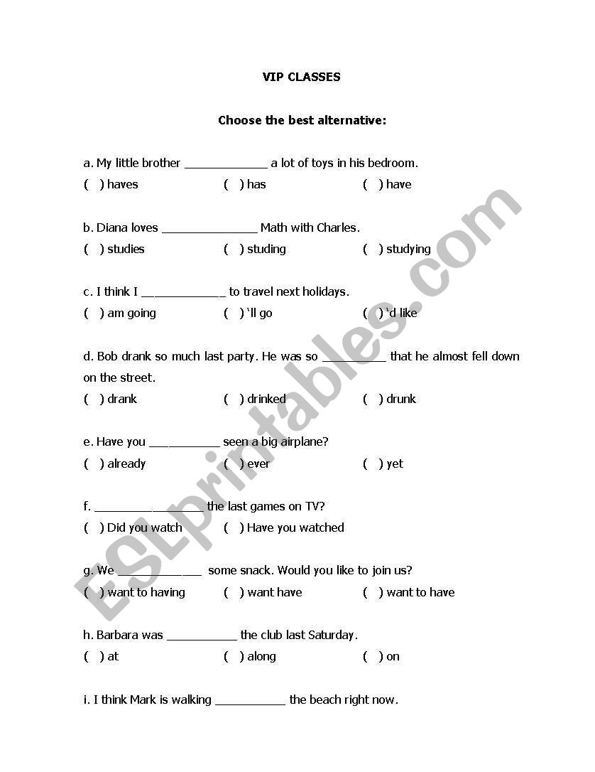 REVIEW worksheet