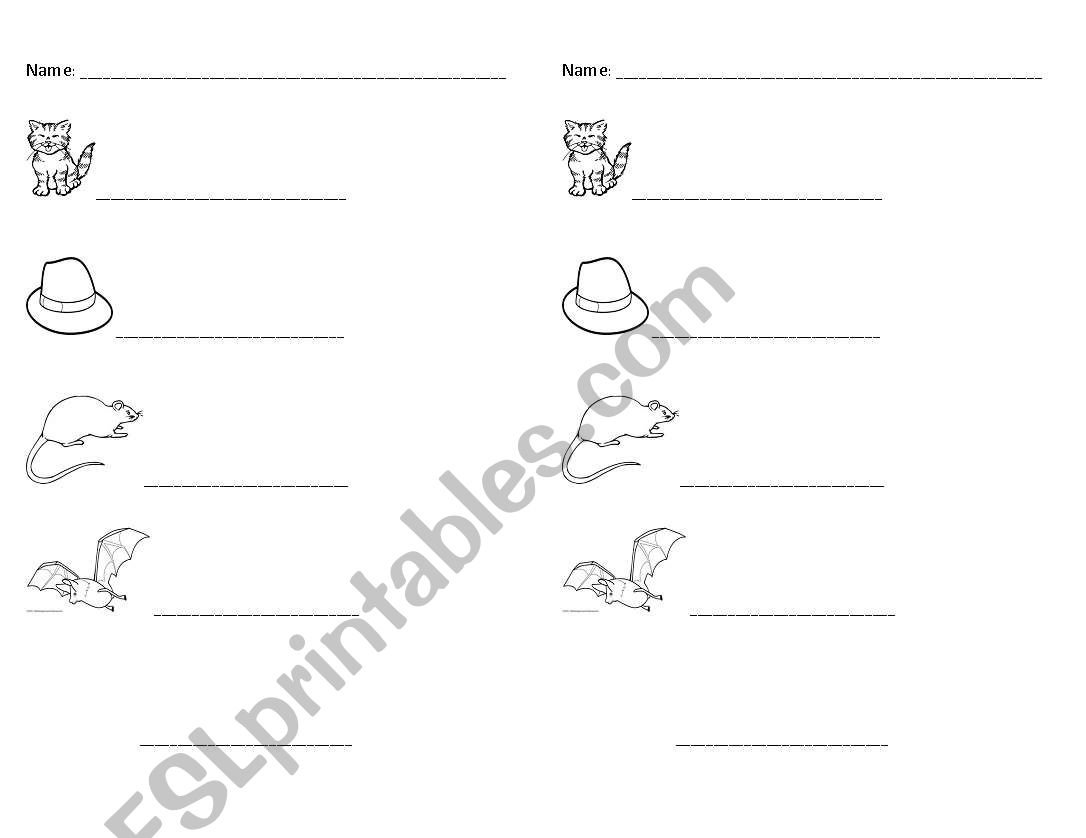 The at family worksheet