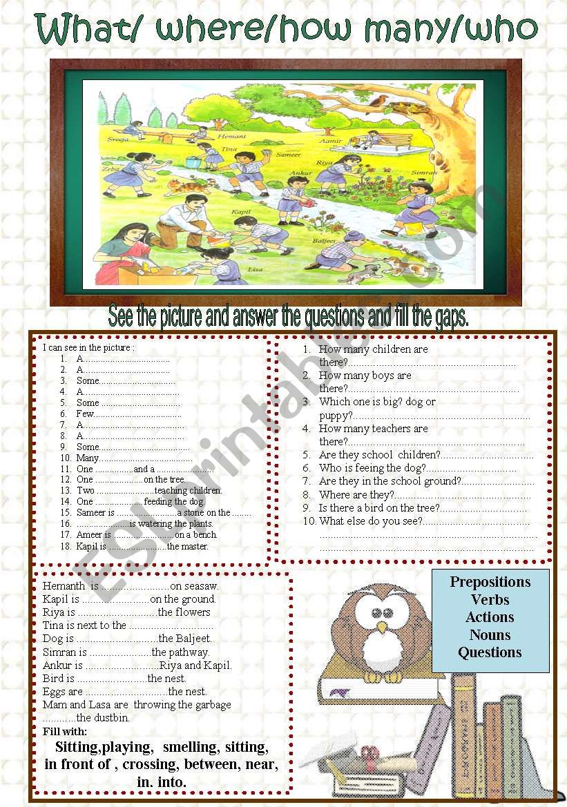 PIcture Reading worksheet