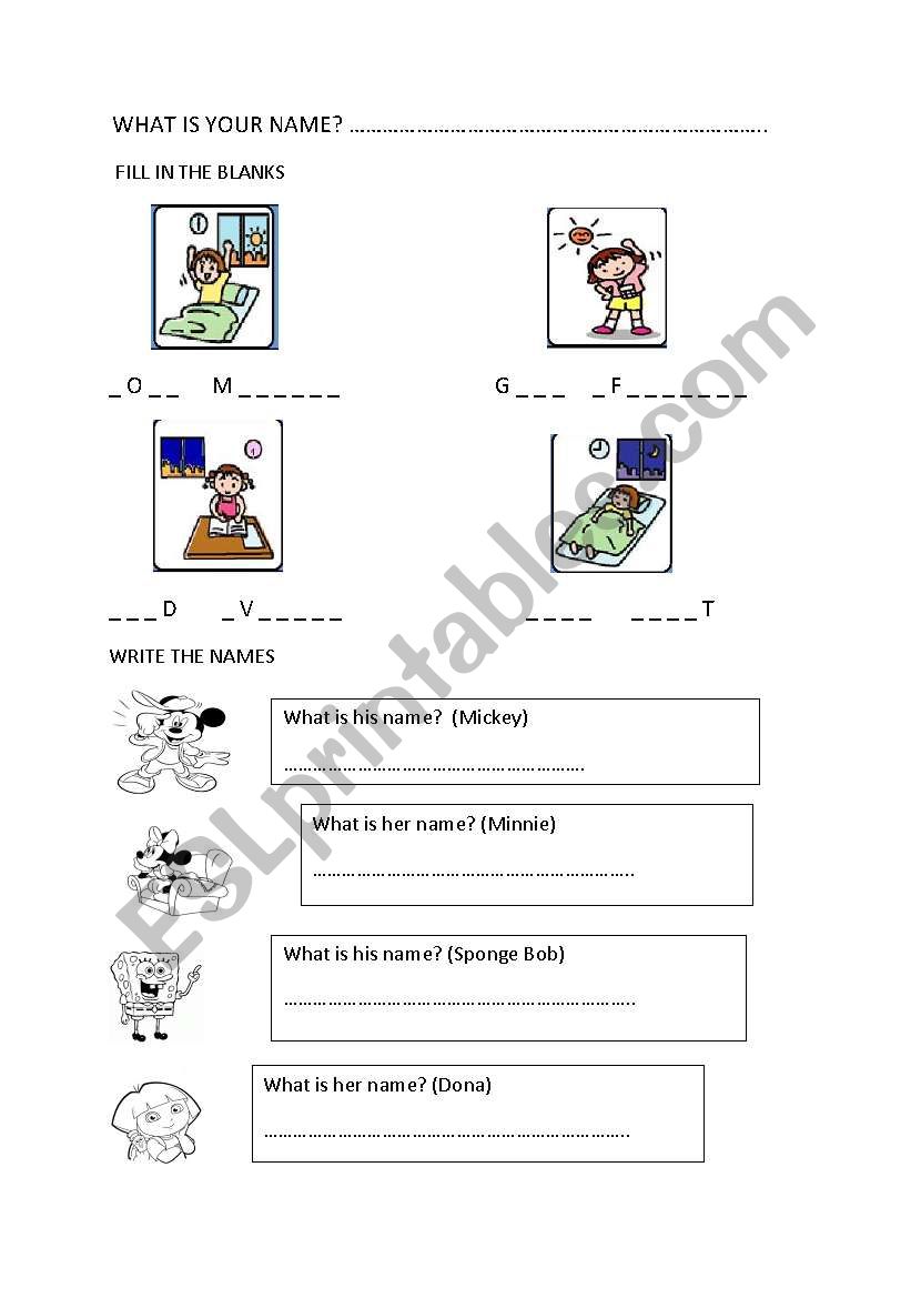 greetings and aasking for somebody´s name - ESL worksheet by makbul