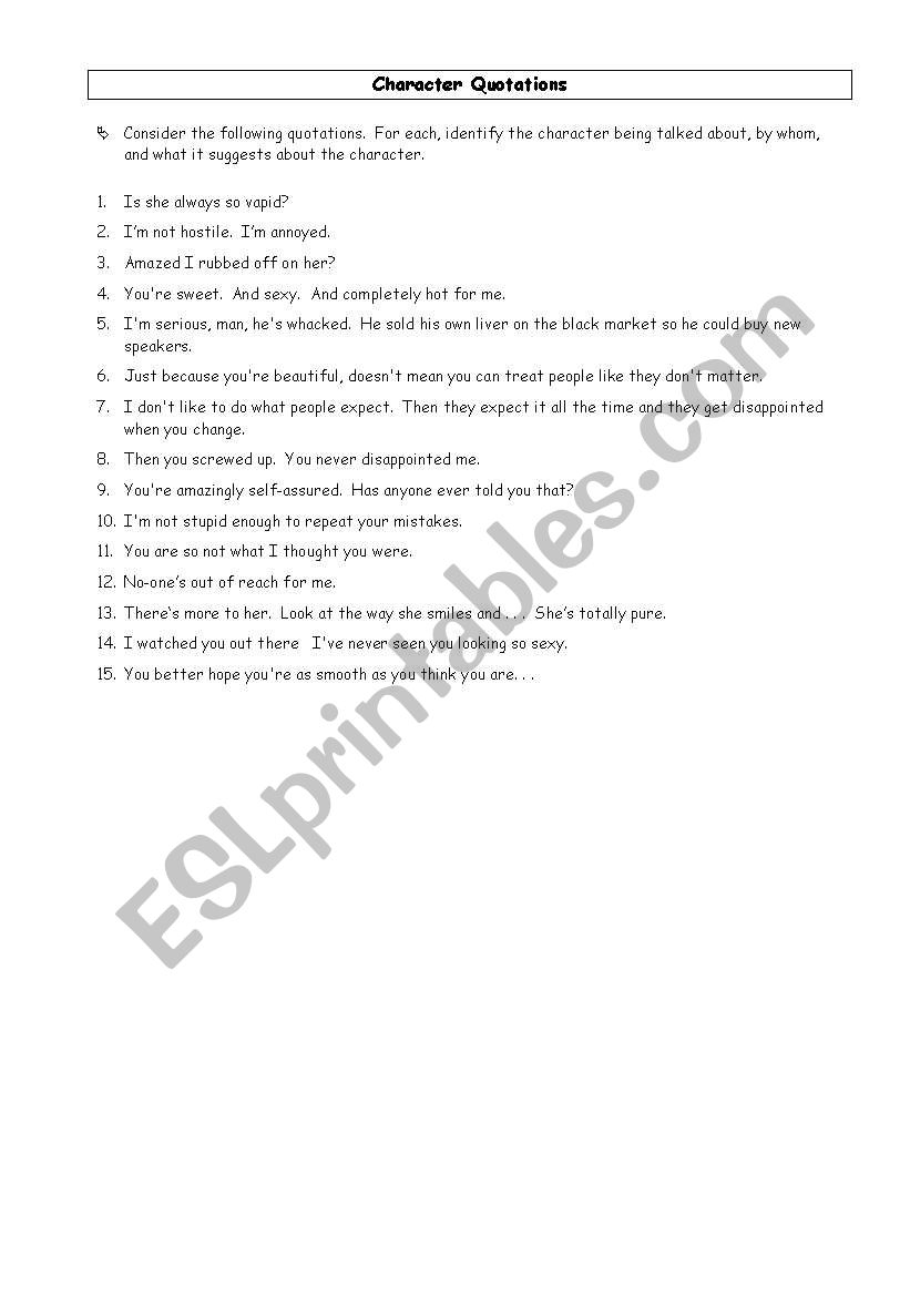 10 things I hate about you worksheet