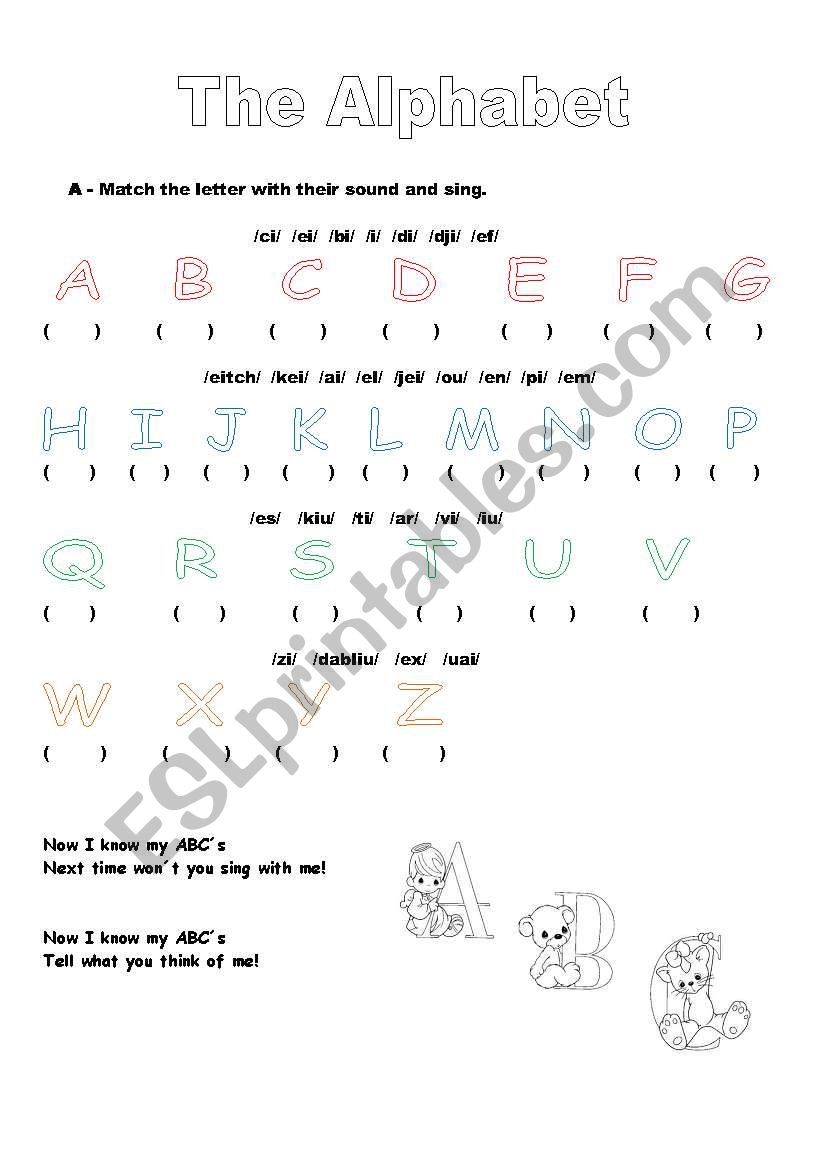 The alphabet worksheet