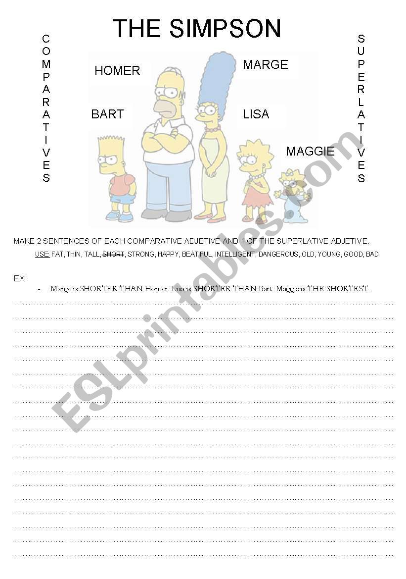 The Simpson... Comparative and Superlative