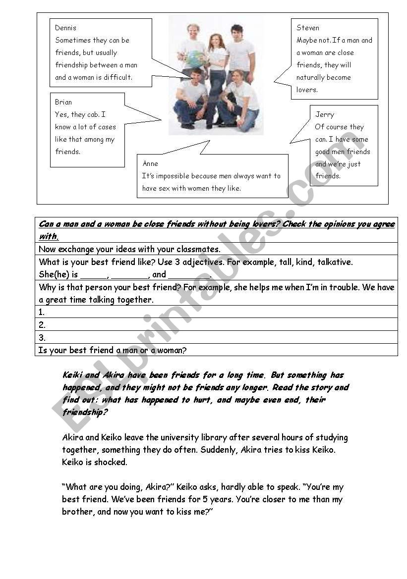 friends or lovers worksheet