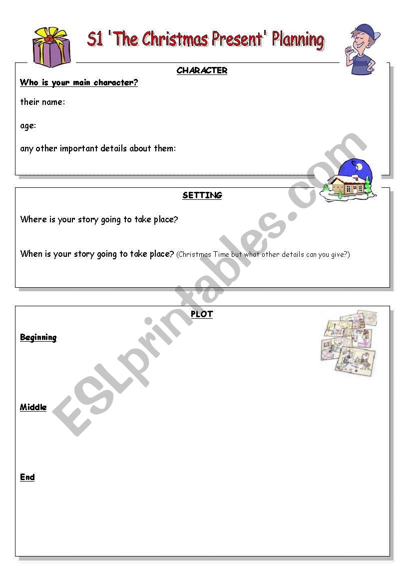 Christmas Imaginative Writing Planning Sheet