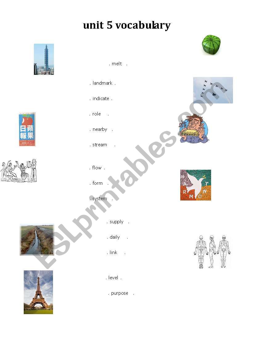 English Worksheets Advanced Word List