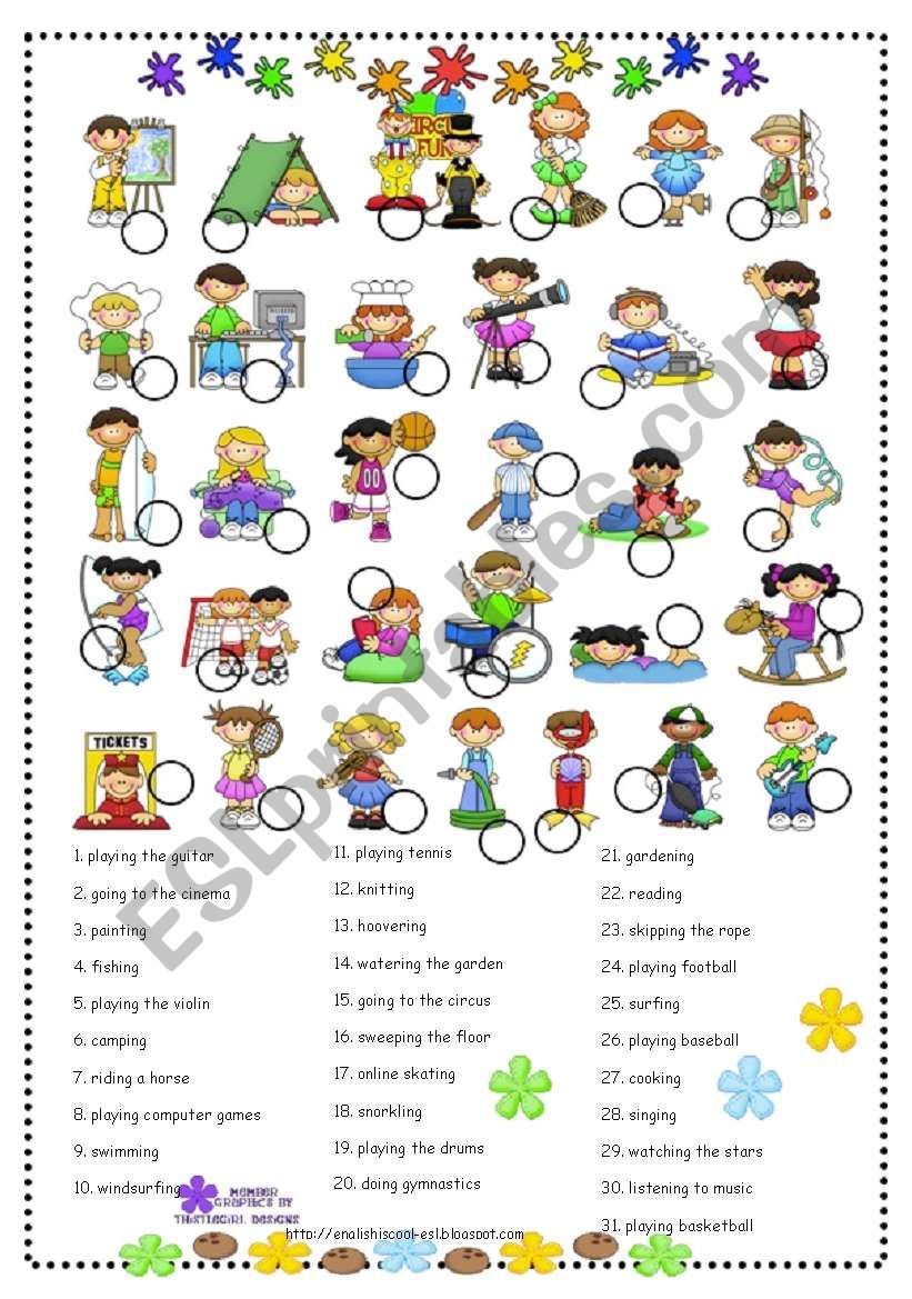 Free Time Activities ESL Worksheet By Olindalima F 