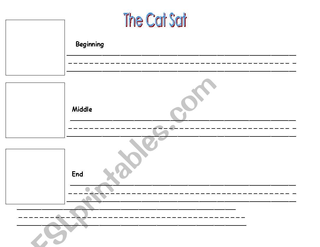 The Cat Sat worksheet