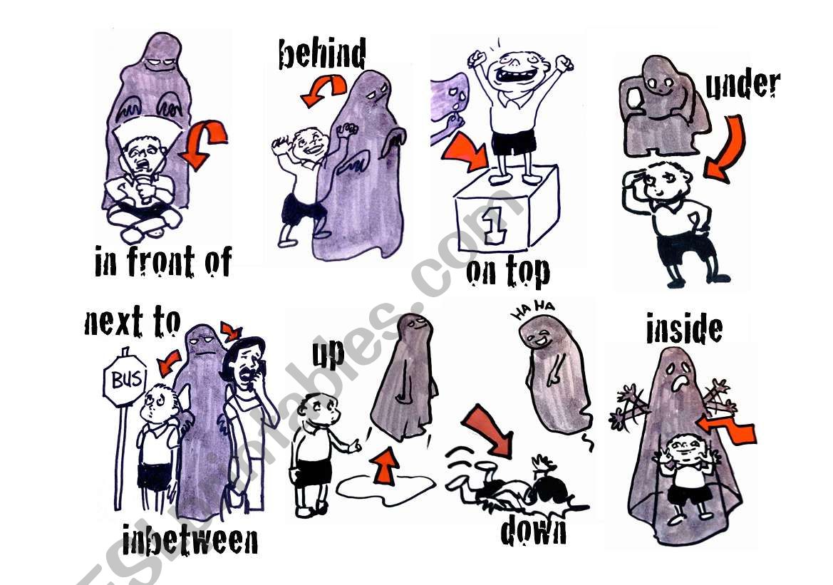 Halloween Prepositions worksheet