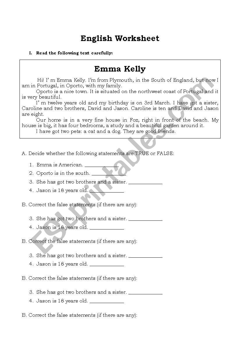 kelly worksheet