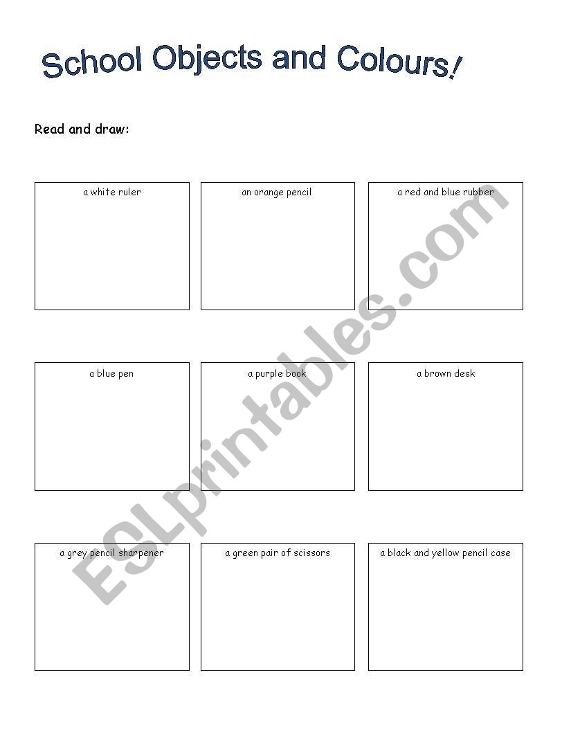 Read and draw worksheet