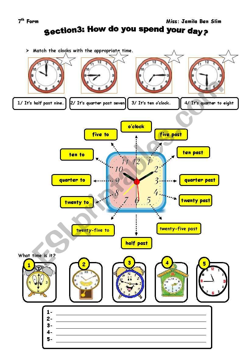  how Do You Spend Your Day ESL Worksheet By Rannou