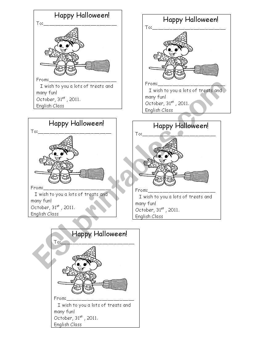 Happy halloween worksheet