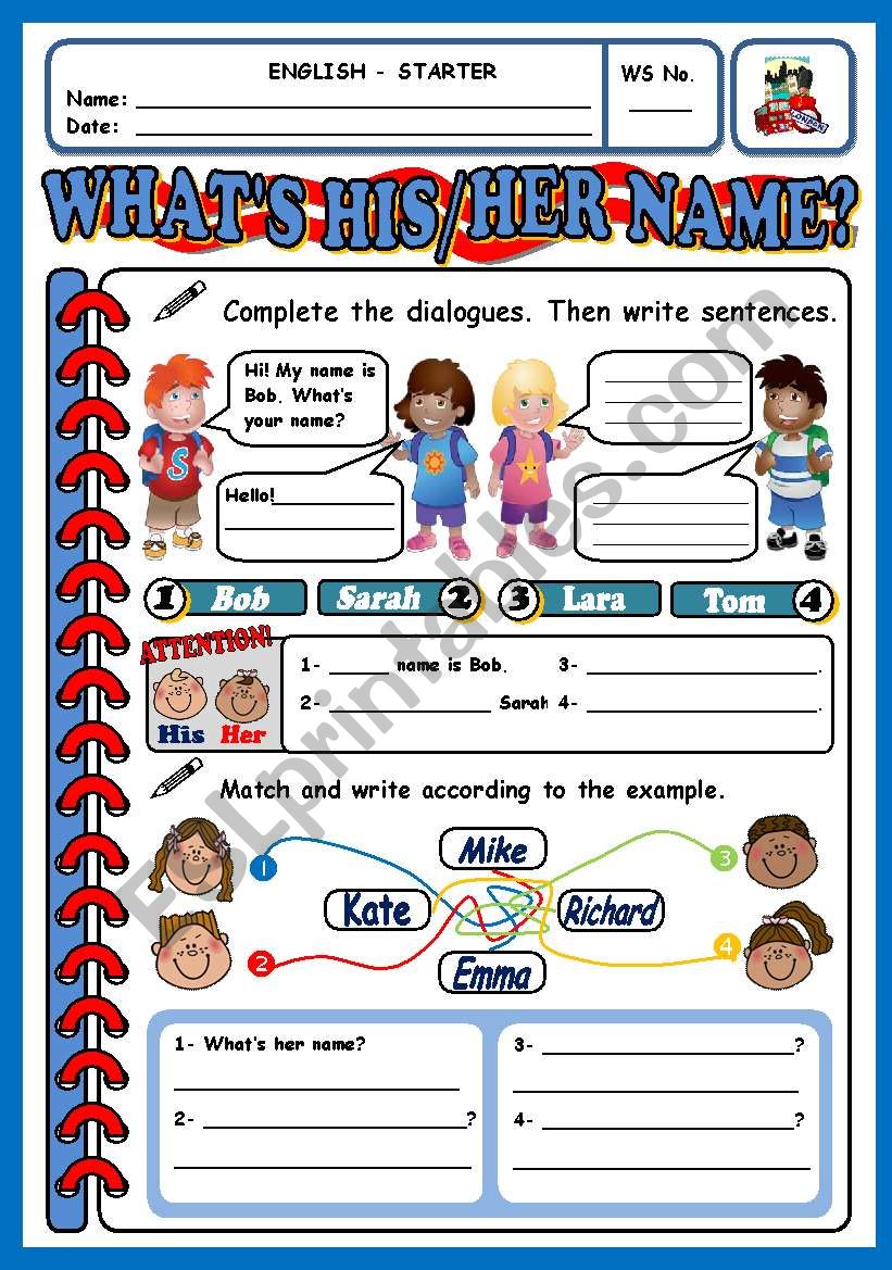 What´s Hisher Name Esl Worksheet By Xani 0087