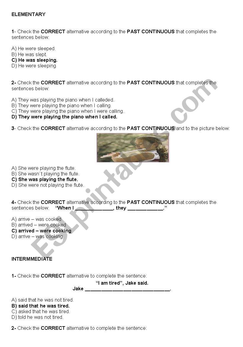 HIGH SCHOOL TEST worksheet