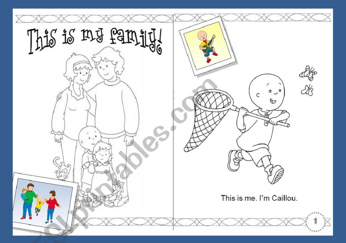 family minibook worksheet