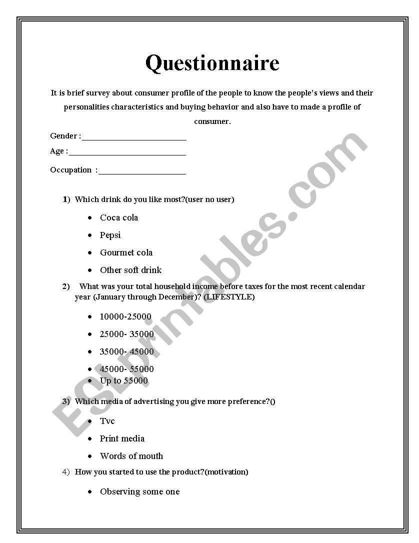 rao worksheet