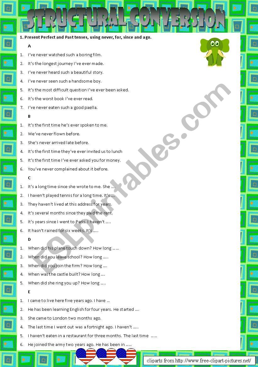 Rewriting Sentences ESL Worksheet By Cladelol