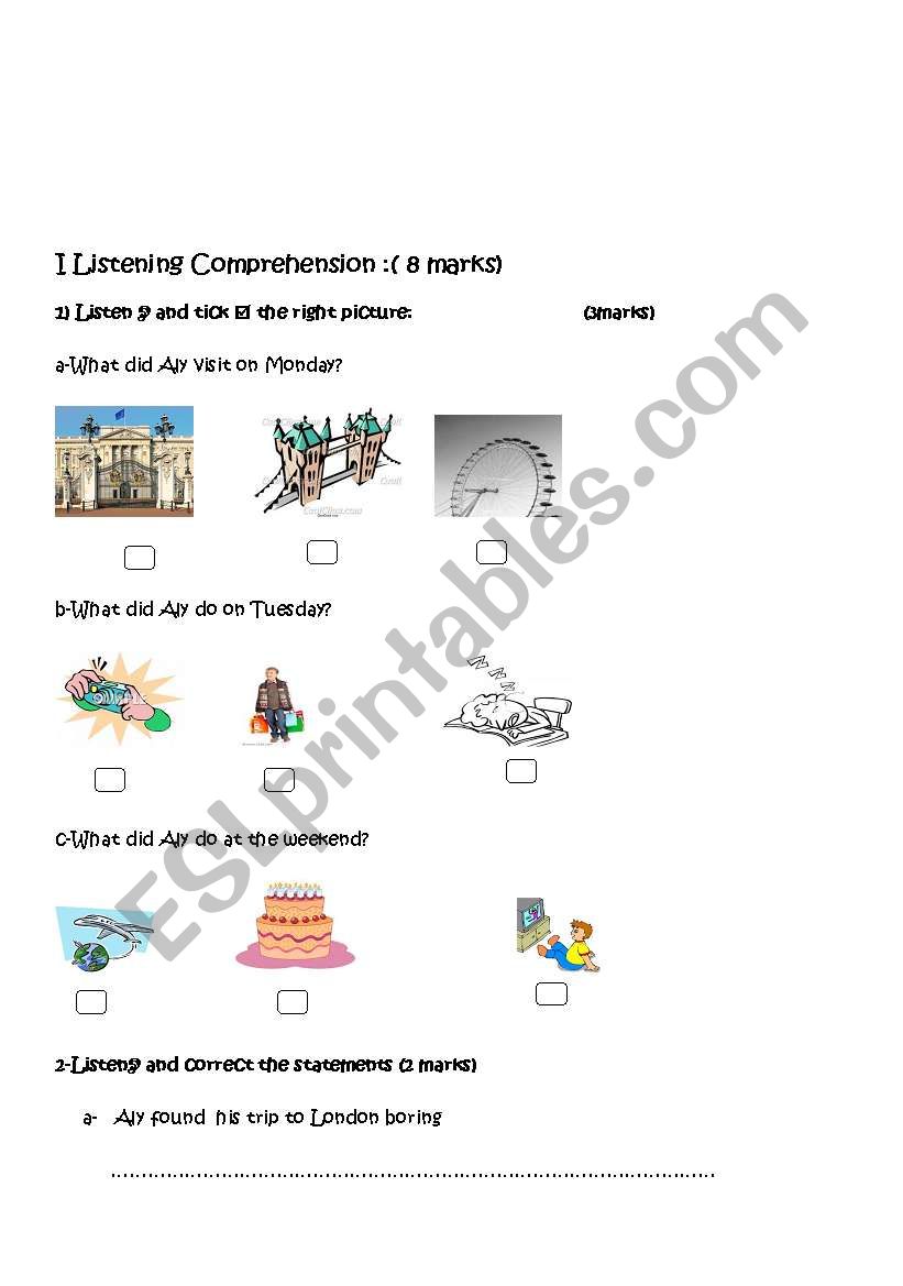 8 th form test worksheet