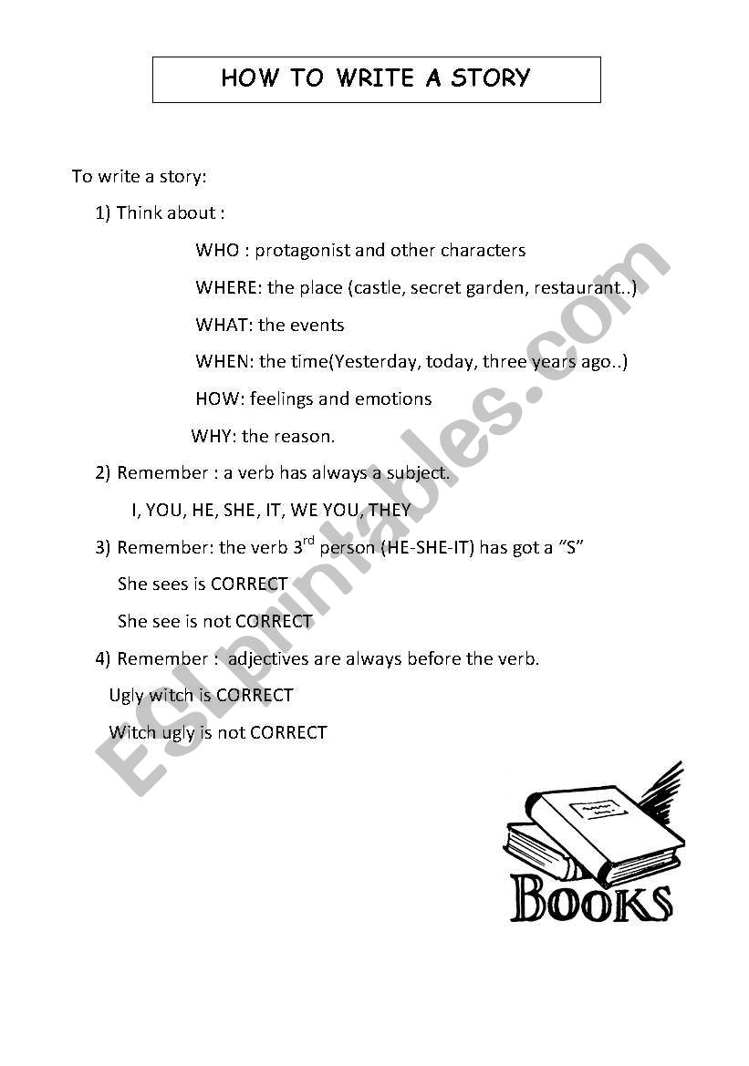 How To Write A Simple Story ESL Worksheet By Daniathe Best