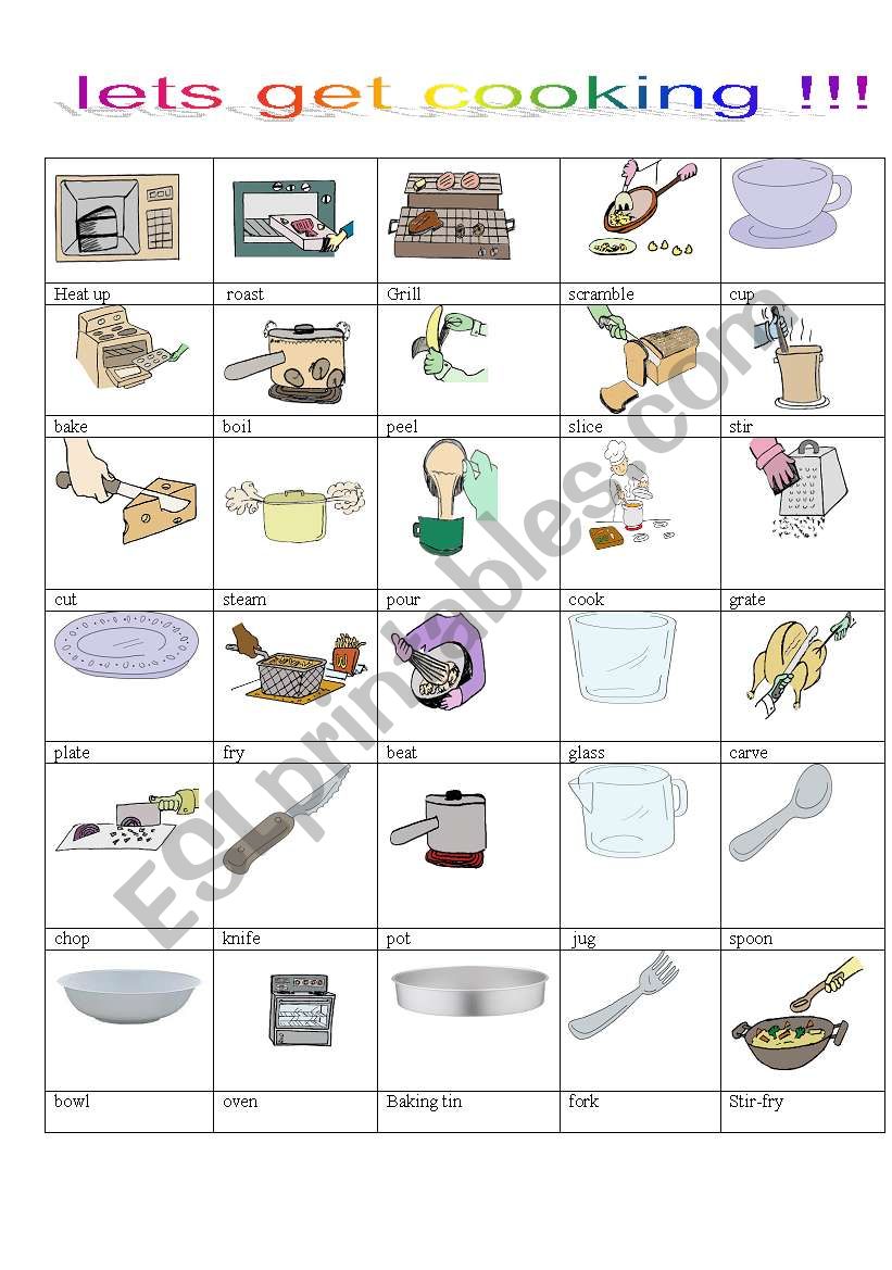 let´s get cooking - ESL worksheet by primpi