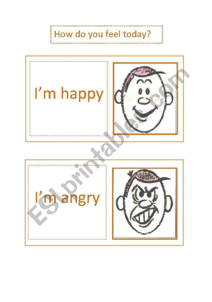 how do you feel today? worksheet