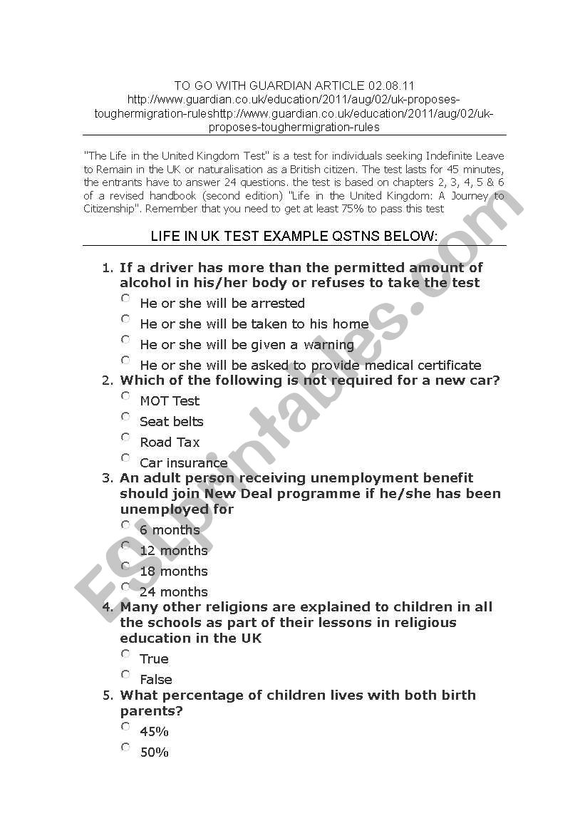 english-worksheets-life-in-uk-test-example-questions