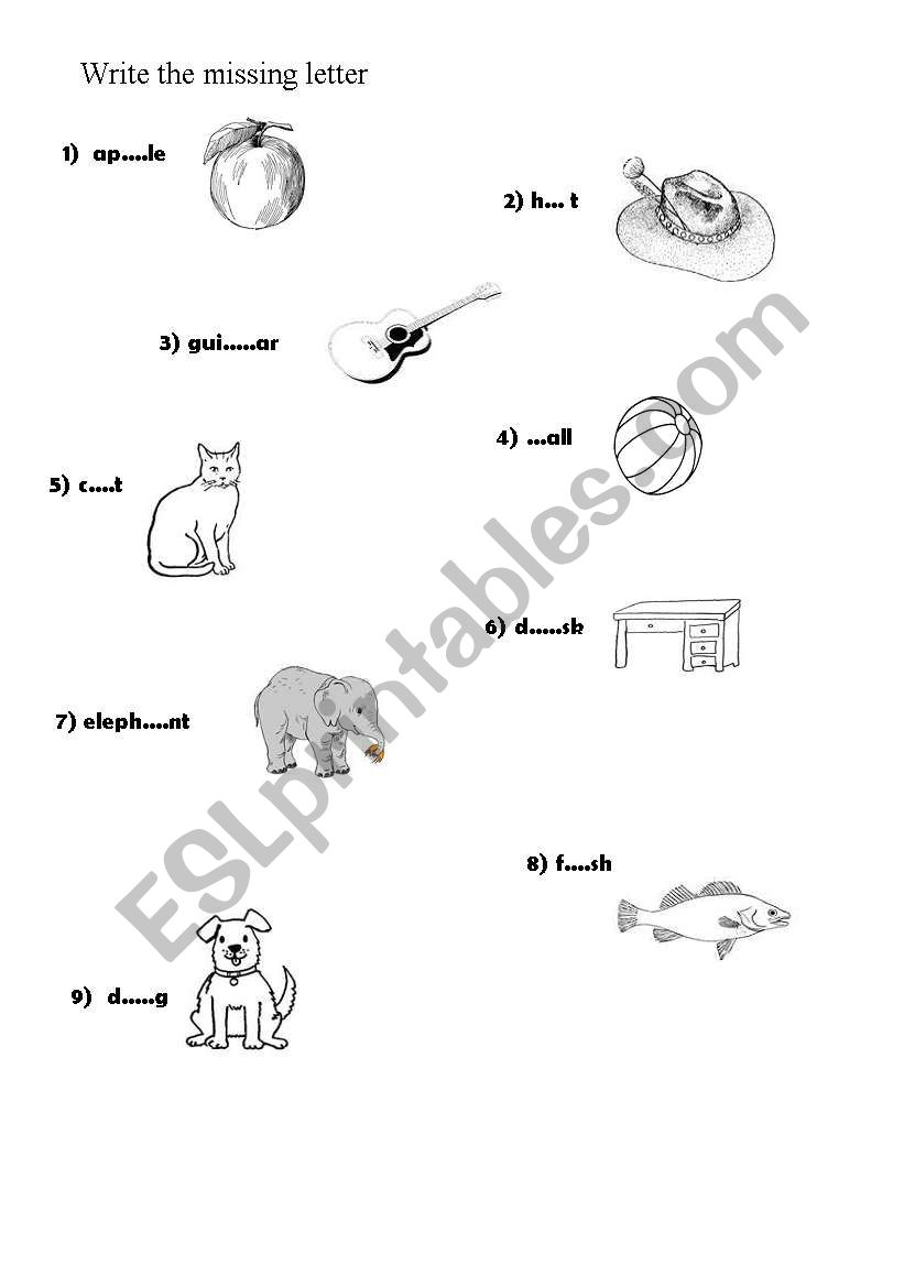 early words worksheet