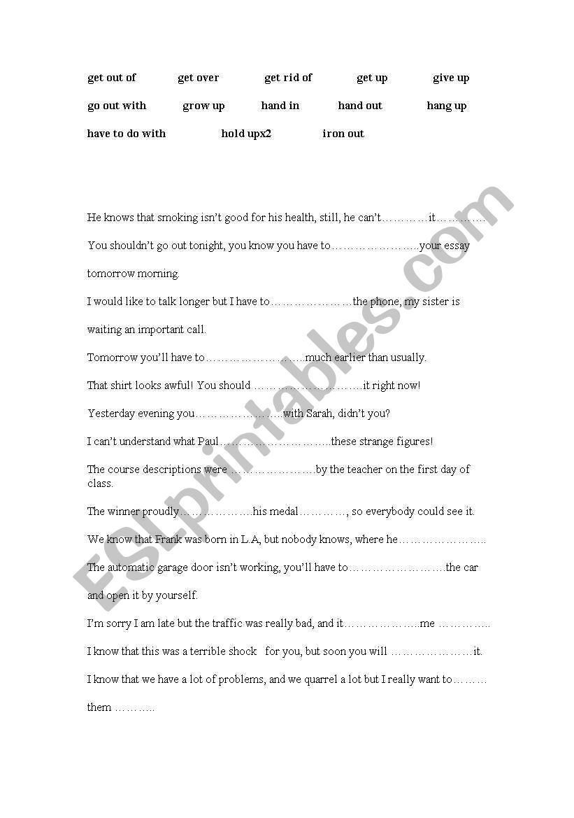 phrasal vbs4 worksheet