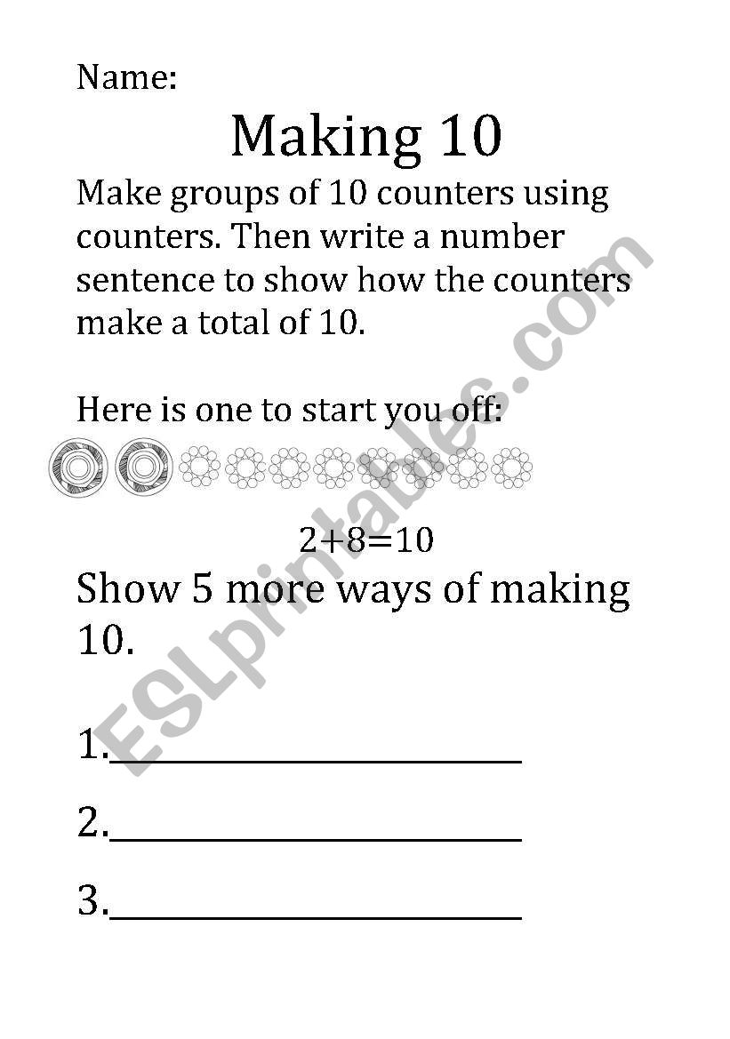 !0 buttons maths worksheet