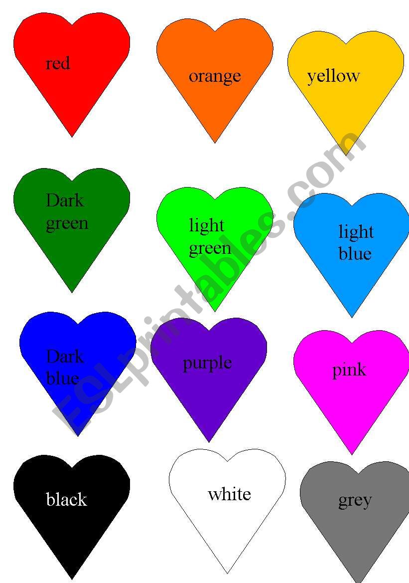 colour with labels worksheet