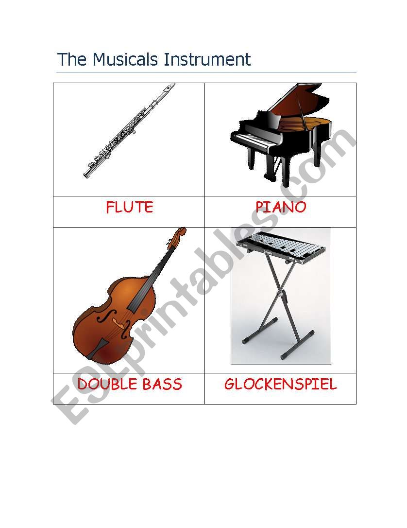 The Musical Instrument worksheet