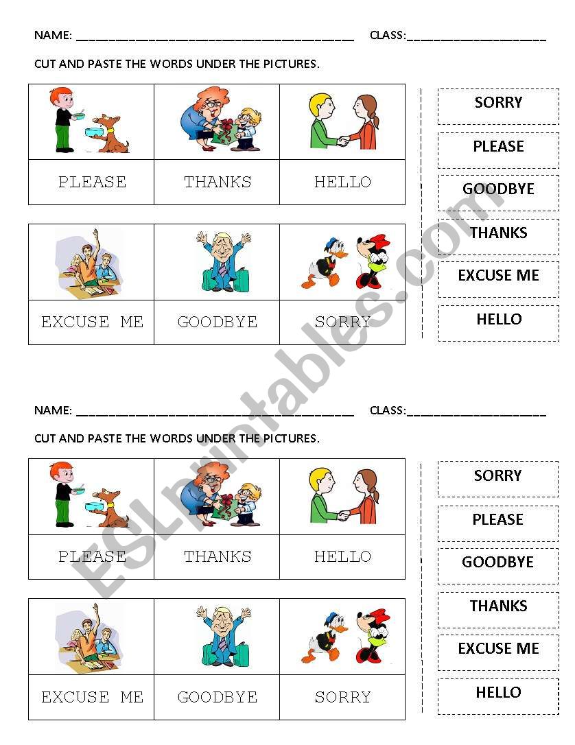 GOOD MANNERS ESL Worksheet By Edgardogtz