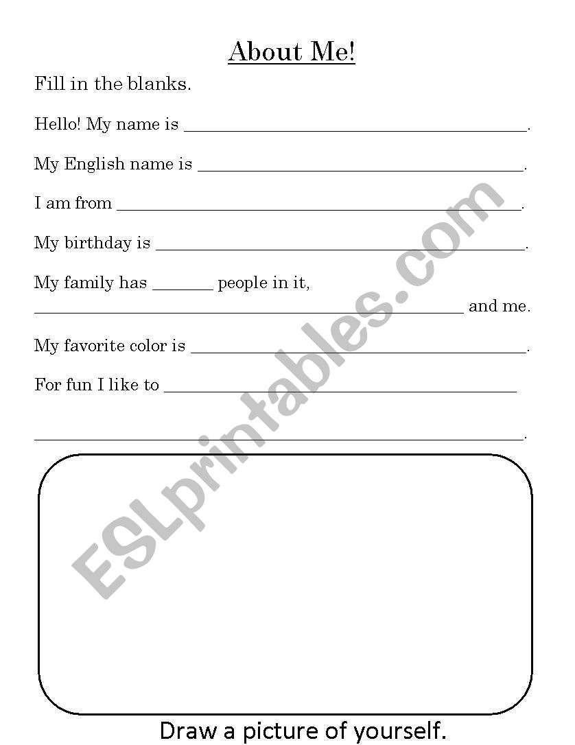 Introductions worksheet