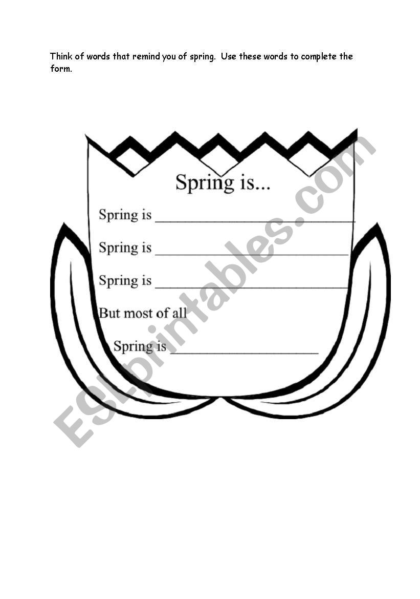 Spring is here! worksheet