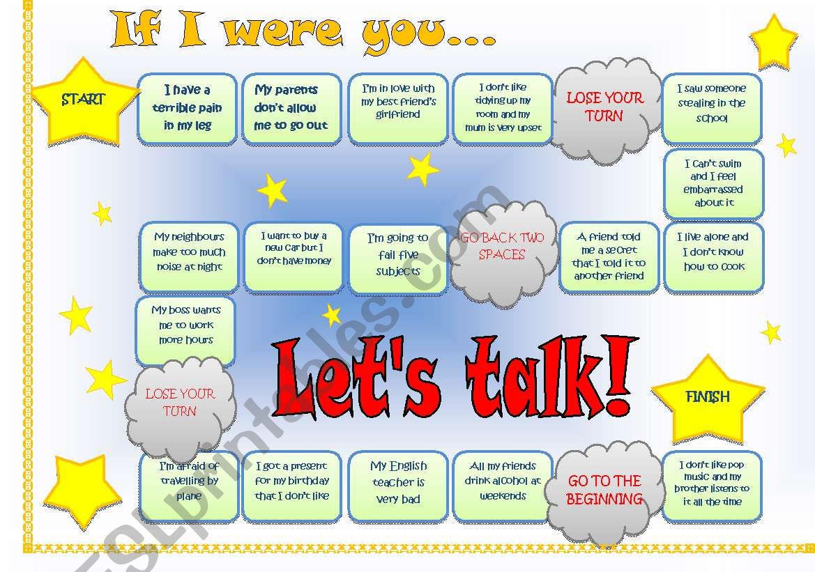 SECOND CONDITIONAL BOARD GAME ESL Worksheet By BlackDar