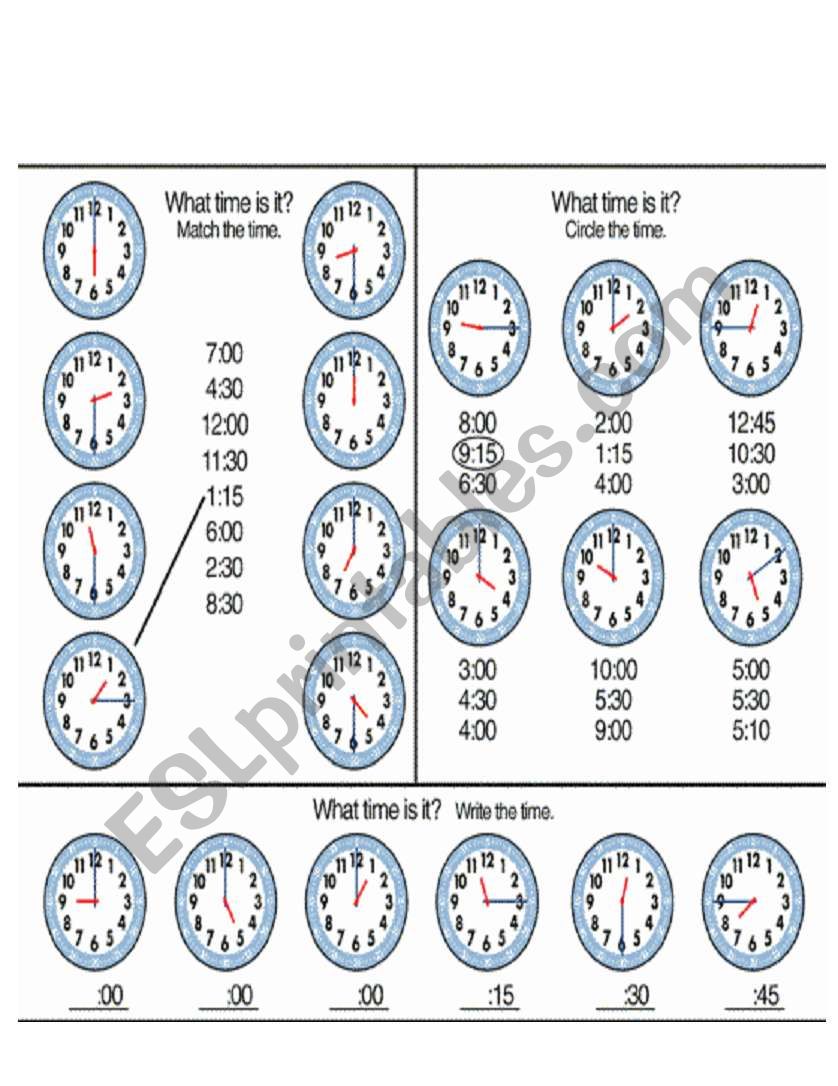 Time worksheet