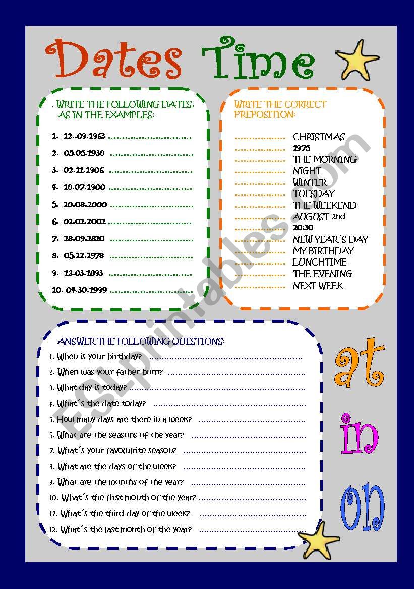 Numbers And Dates lesson And Exercises English Esl Worksheets For 18A