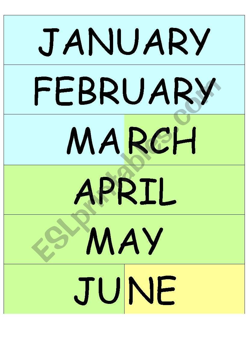 MONTHS AND SEASONS worksheet