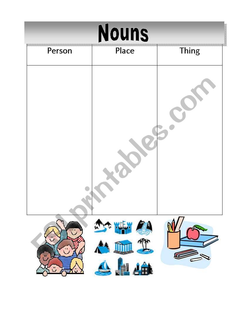 Noun sort worksheet