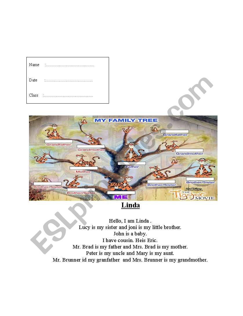 family tree worksheet