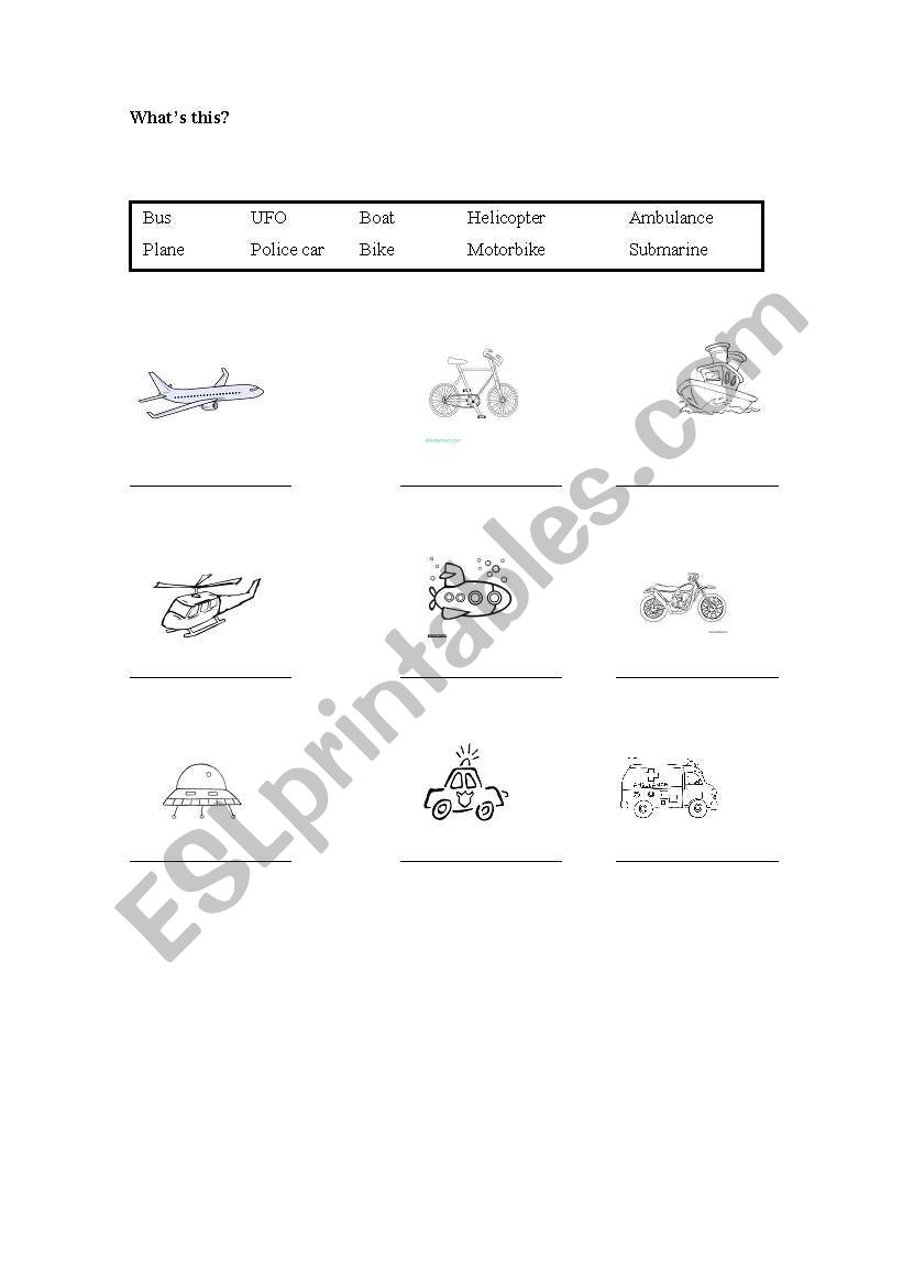 Whats this? worksheet