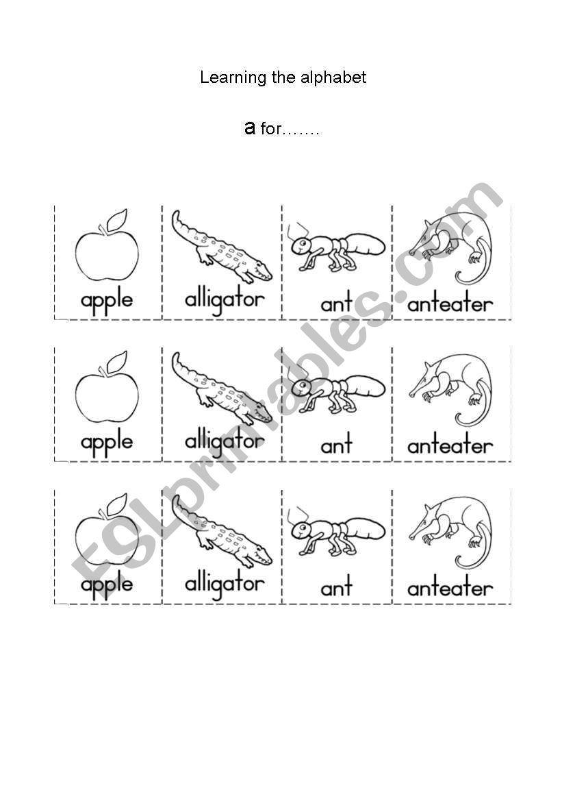 a for... worksheet