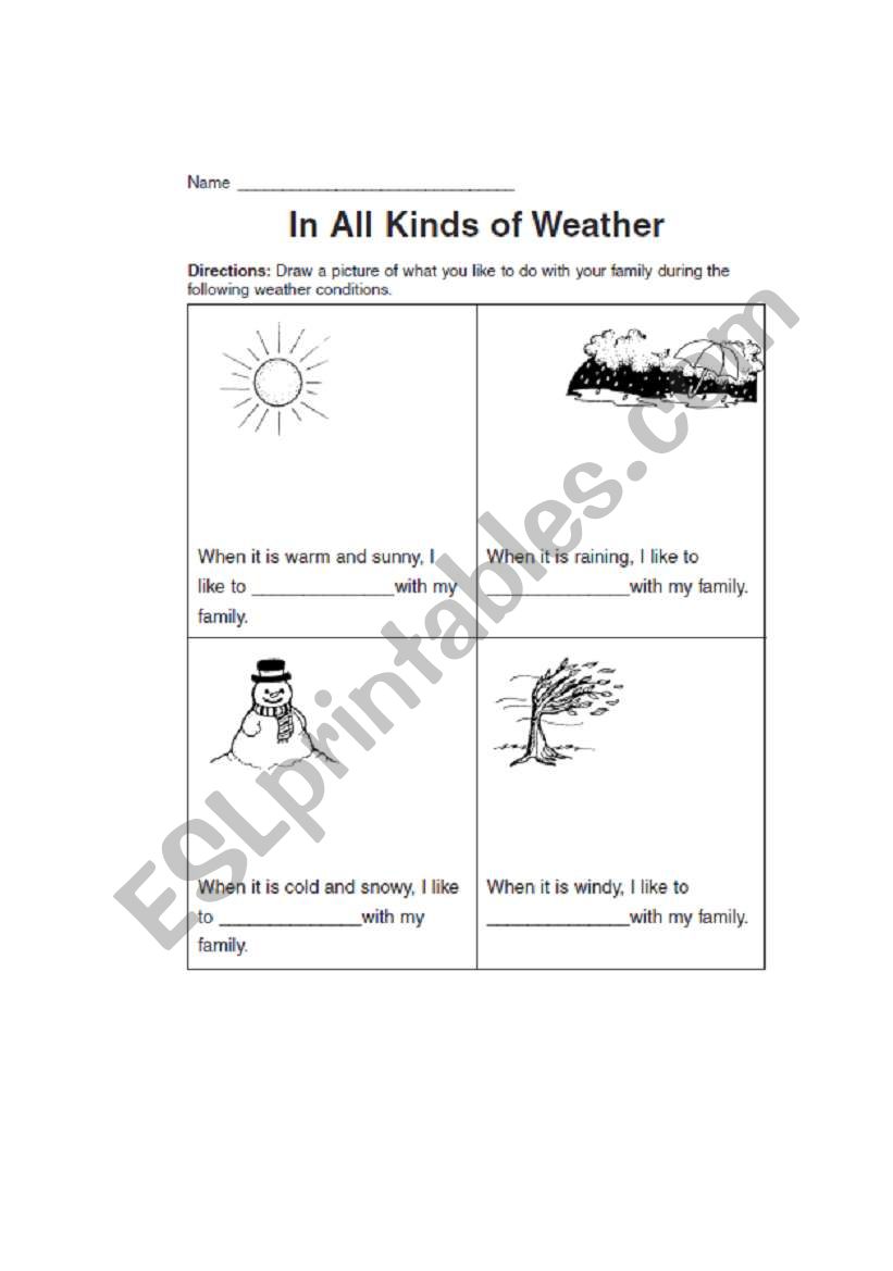 seasons worksheet