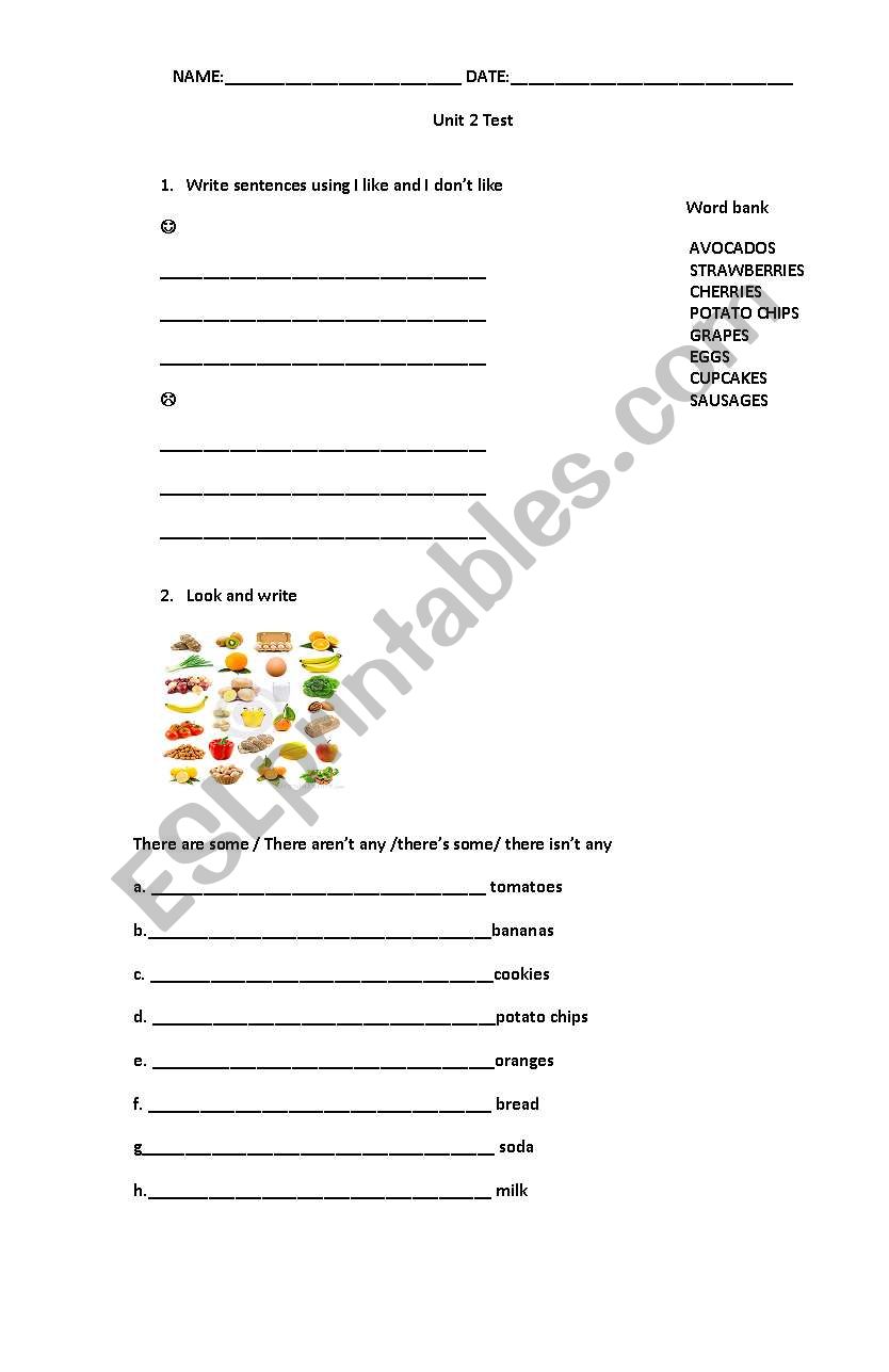  LIKES AND DISLIKES  worksheet