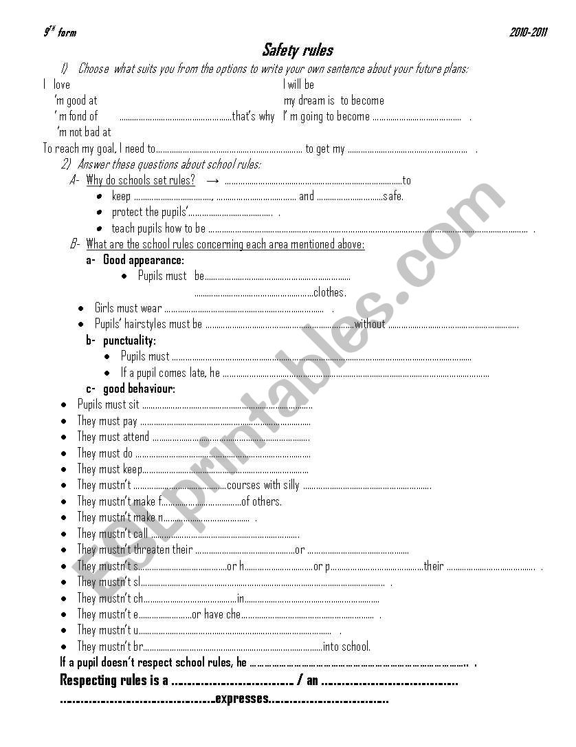 pollution worksheet