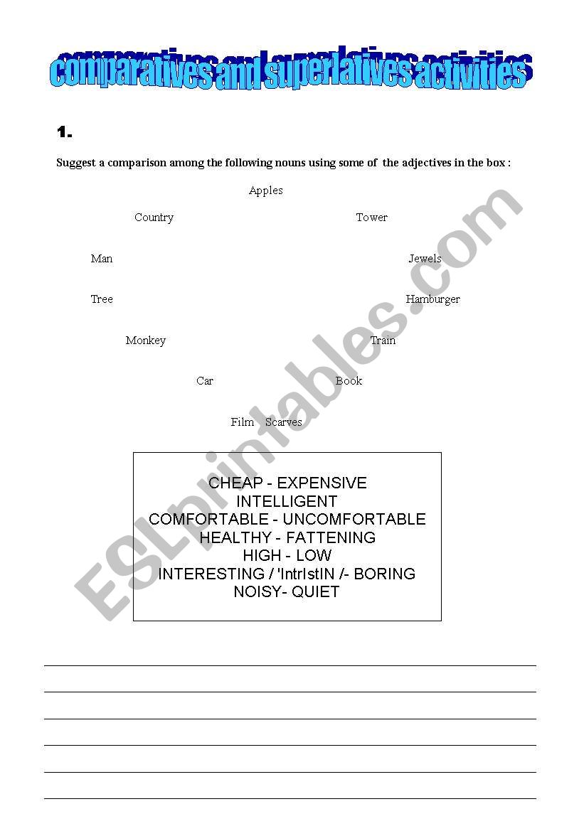 comparatives-and-superlatives-activities